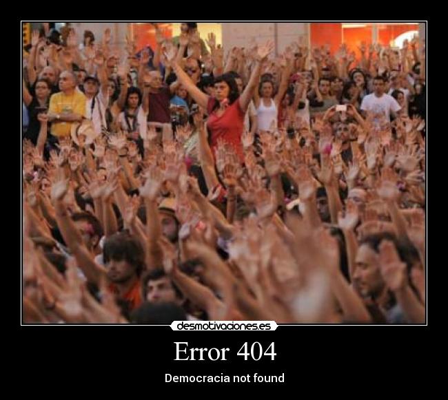 Error 404 - Democracia not found