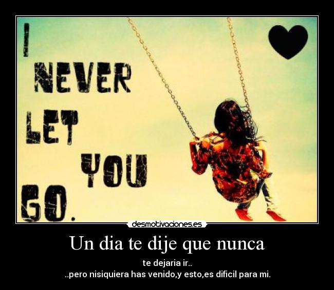 Un dia te dije que nunca - 