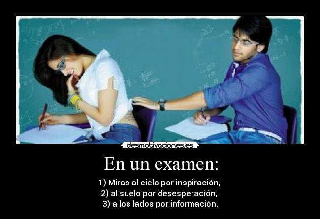 En un examen: -