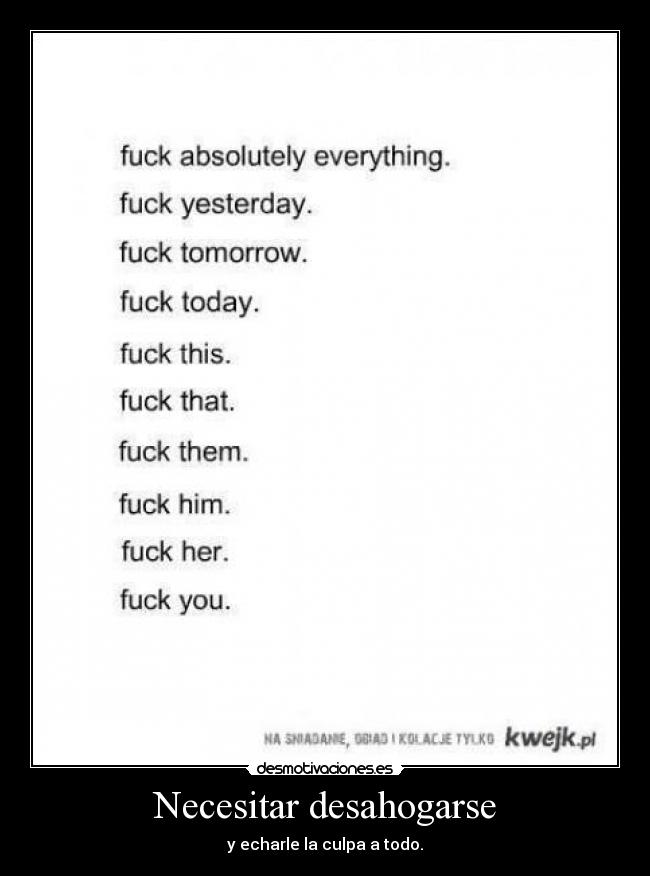 Necesitar desahogarse -