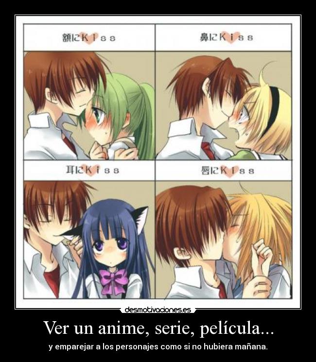 Ver un anime, serie, película... - y emparejar a los personajes como si no hubiera mañana.