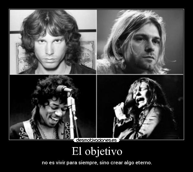 carteles jim morrison kurt cobain jimi hendrix janis joplin desmotivaciones