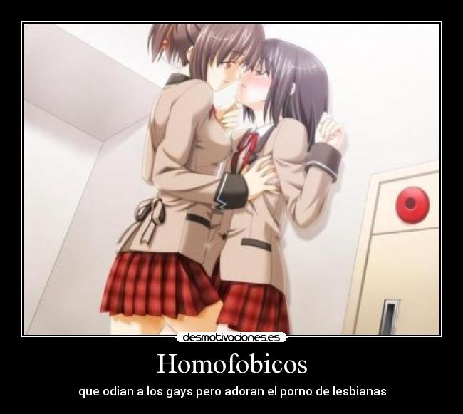 Homofobicos - que odian a los gays pero adoran el porno de lesbianas