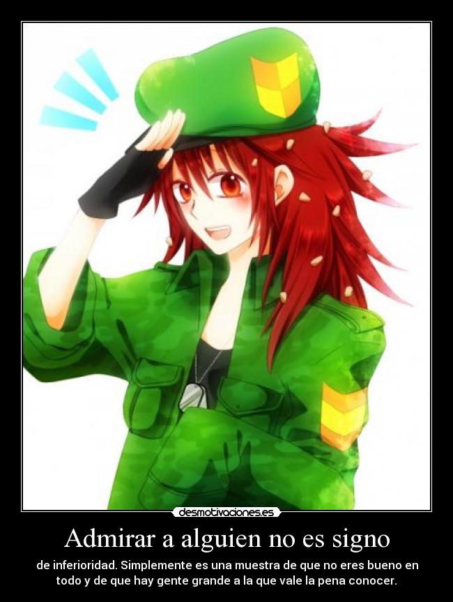 Admirar a alguien no es signo -