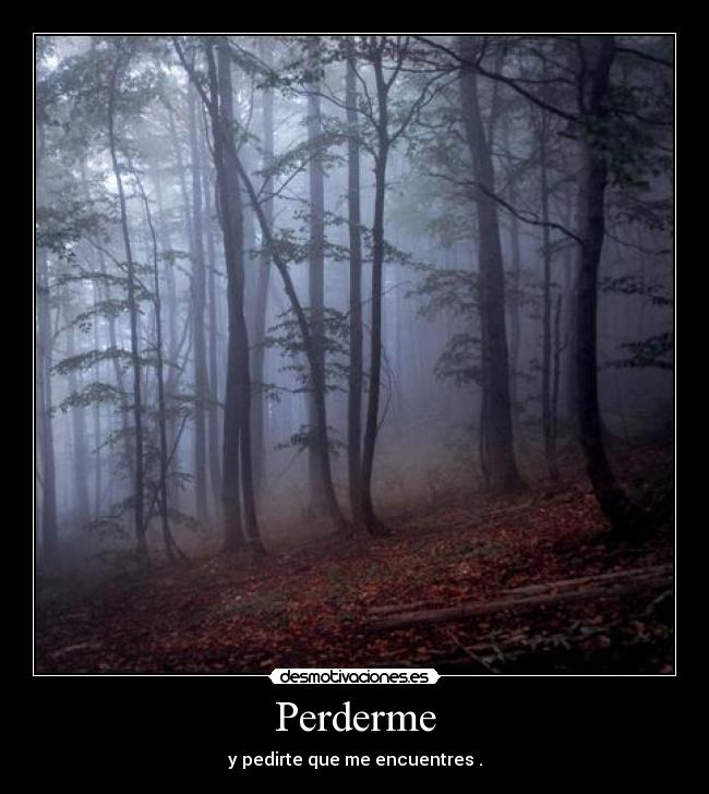 Perderme - y pedirte que me encuentres .