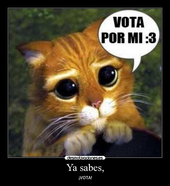 Ya sabes, - ¡VOTA!