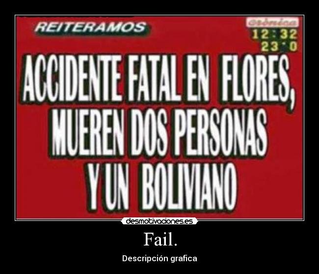 Fail. - Descripción grafica