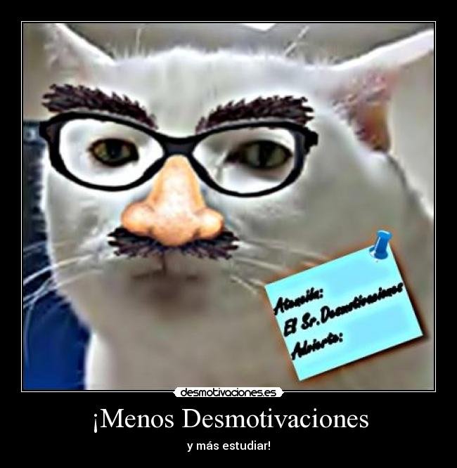 ¡Menos Desmotivaciones - y más estudiar!
