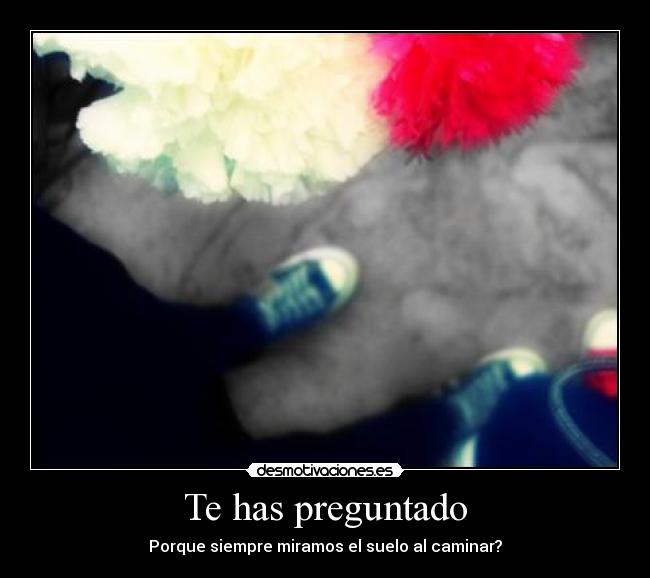 carteles caminar pies suelo mirar preguntar desmotivaciones