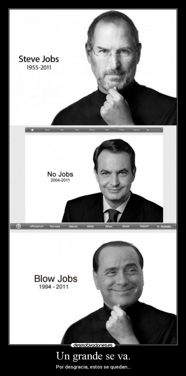 Un grande se va. - Por desgracia, estos se quedan...