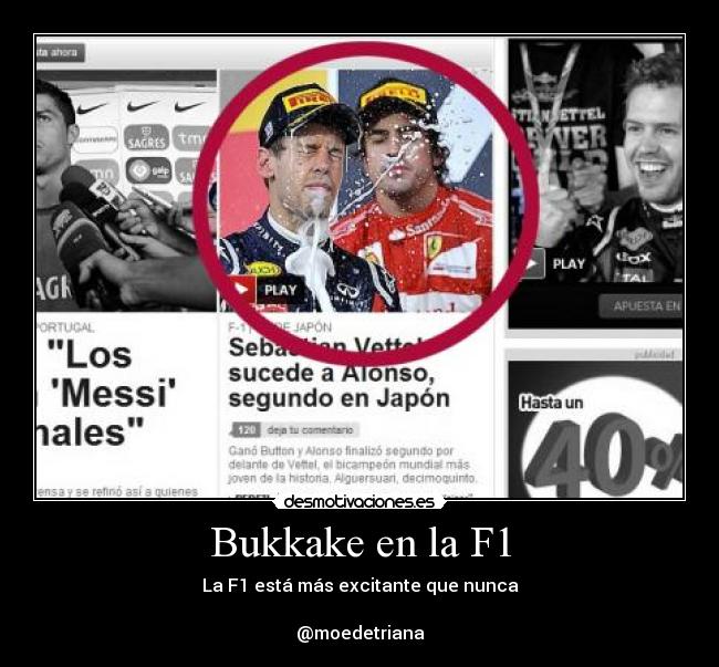 Bukkake en la F1 -