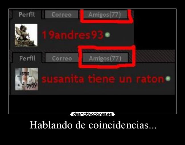Hablando de coincidencias... - 