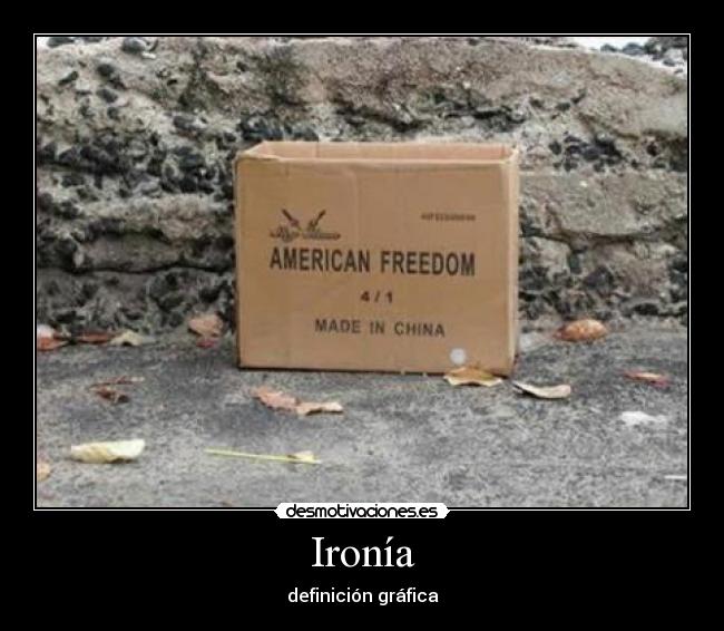 Ironía - definición gráfica