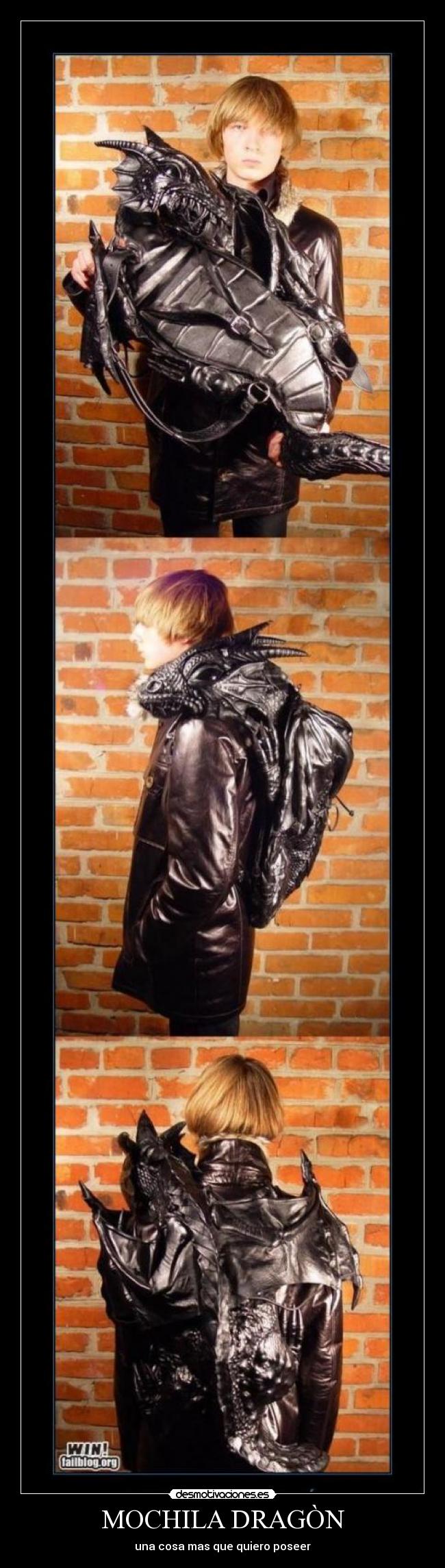 MOCHILA DRAGÒN - una cosa mas que quiero poseer