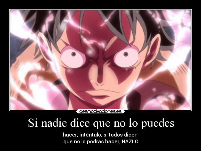 Si nadie dice que no lo puedes -