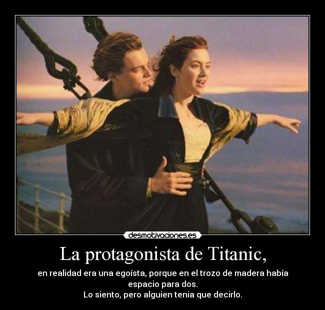 La protagonista de Titanic, - 