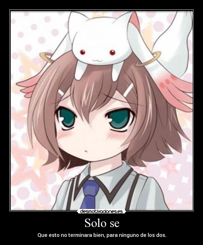 carteles anime manga kyuubey hideyoshi kami katsuragi desmotivaciones