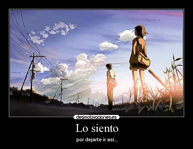 Lo siento -