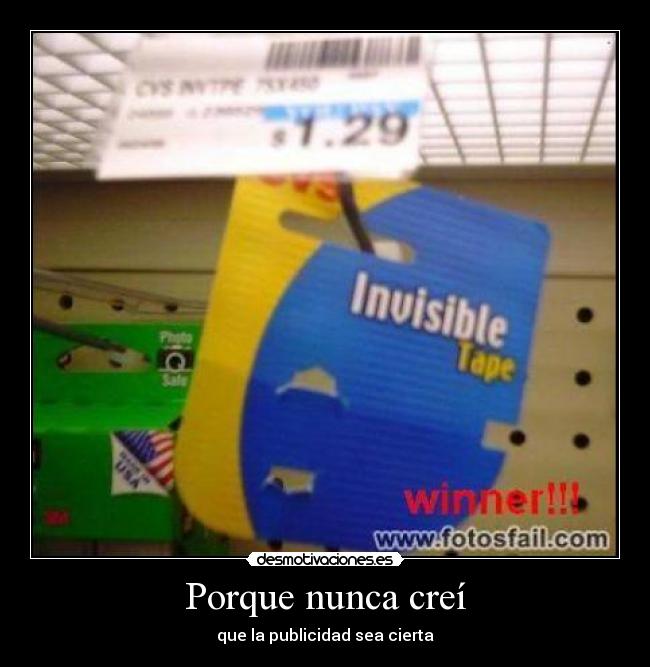 Porque nunca creí -