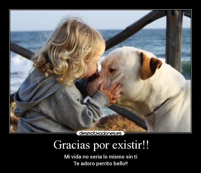 Gracias por existir!! - Mi vida no seria lo mismo sin ti
Te adoro perrito bello!!