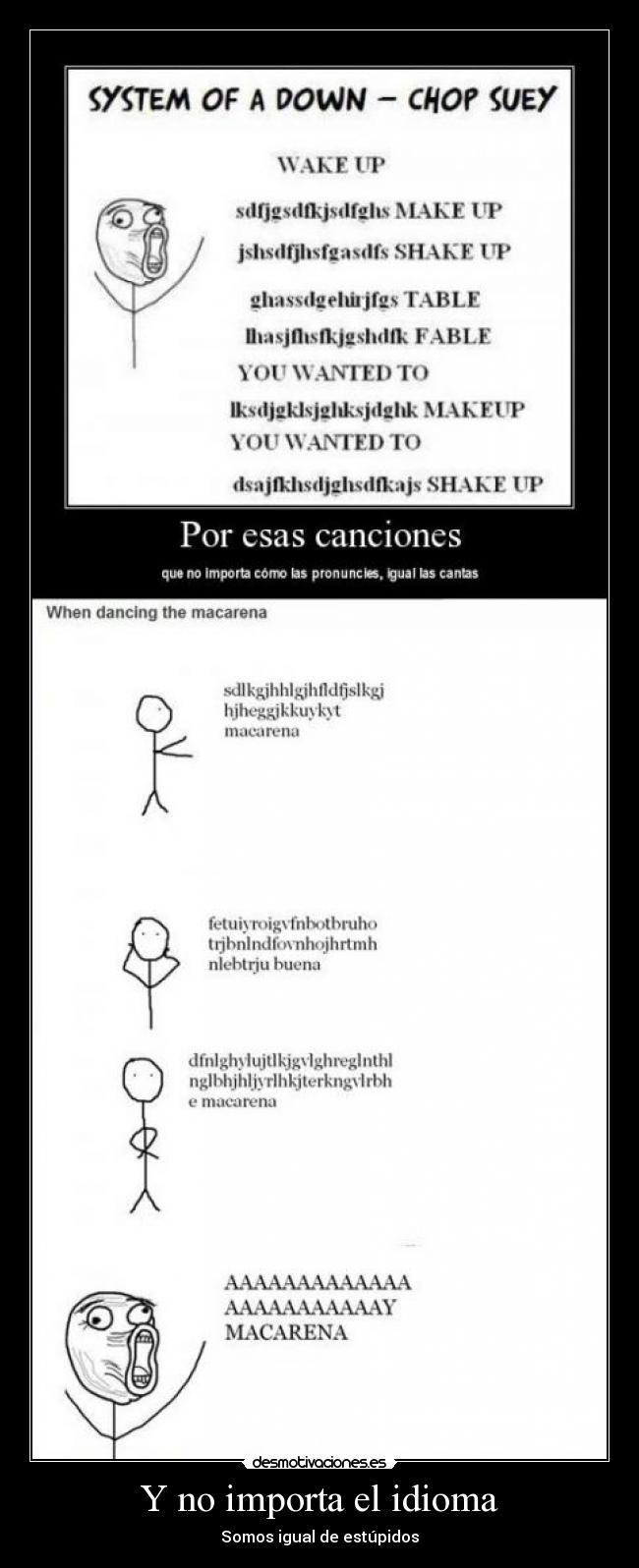 carteles idioma eeeeeeeeeeeeeeeeeeeeeeeeeey macarena aaaaay desmotivaciones
