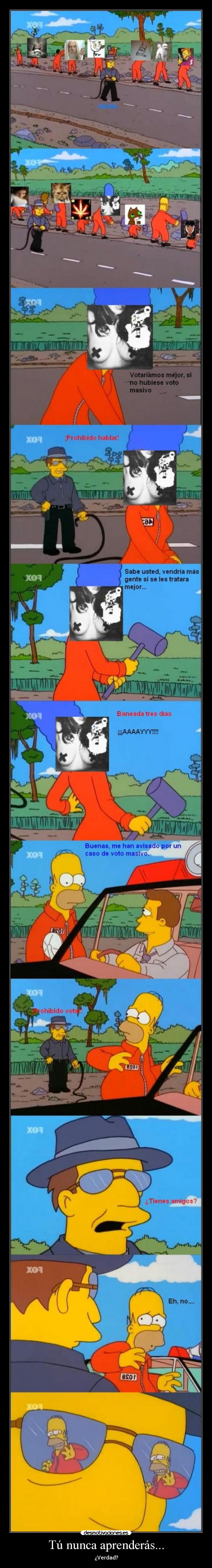 carteles ovejas everywhere los simpsons waltk desmotivaciones