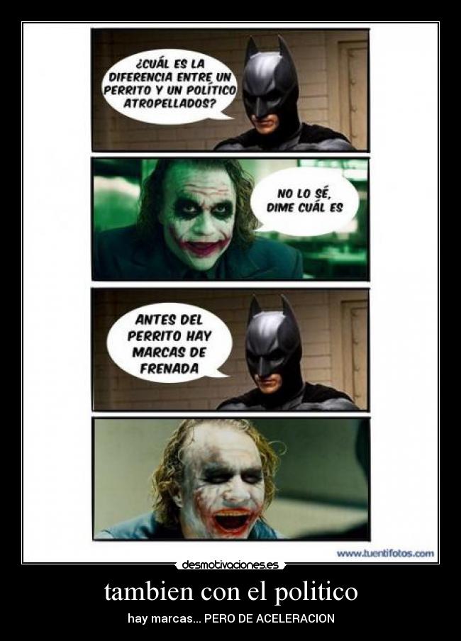 tambien con el politico - hay marcas... PERO DE ACELERACION