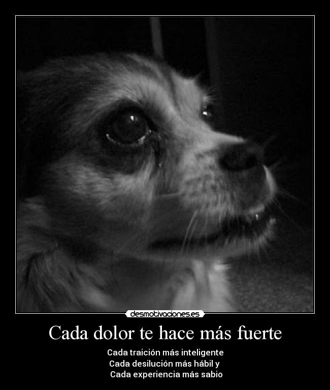 Cada dolor te hace más fuerte -