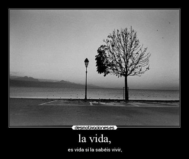 la vida, -