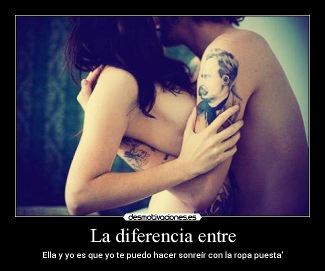 La diferencia entre -