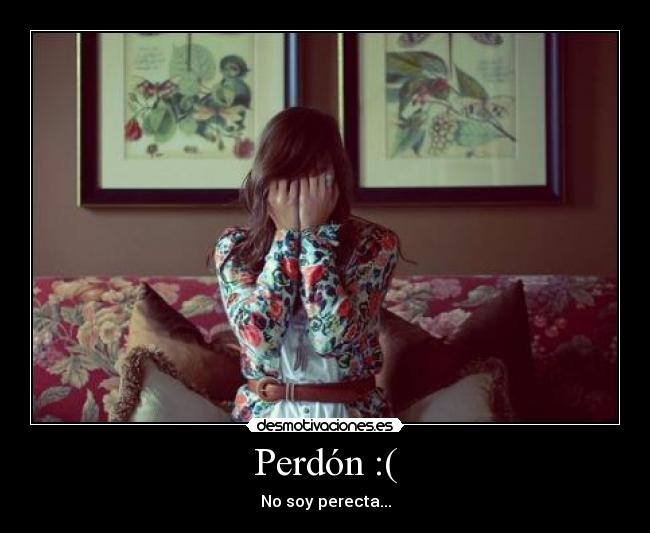 Perdón :( - No soy perecta...