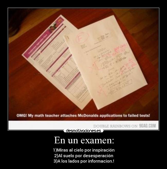 En un examen: - 
