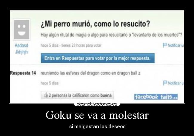 Goku se va a molestar -
