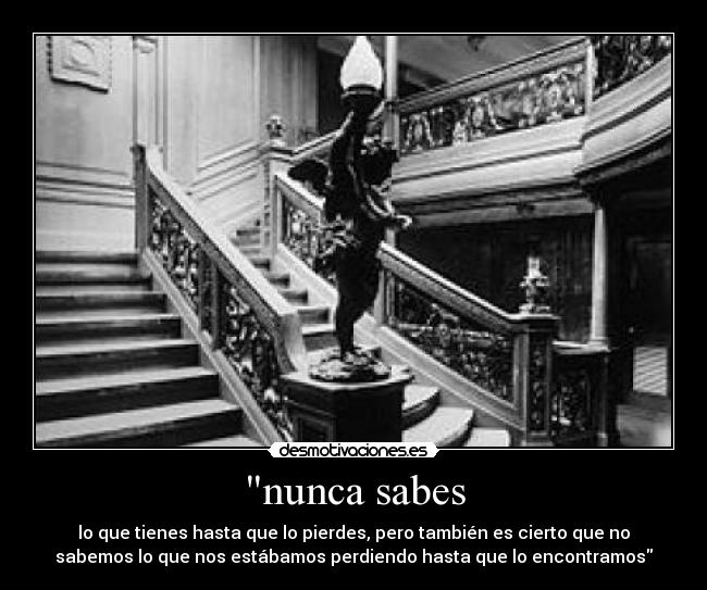 nunca sabes - 