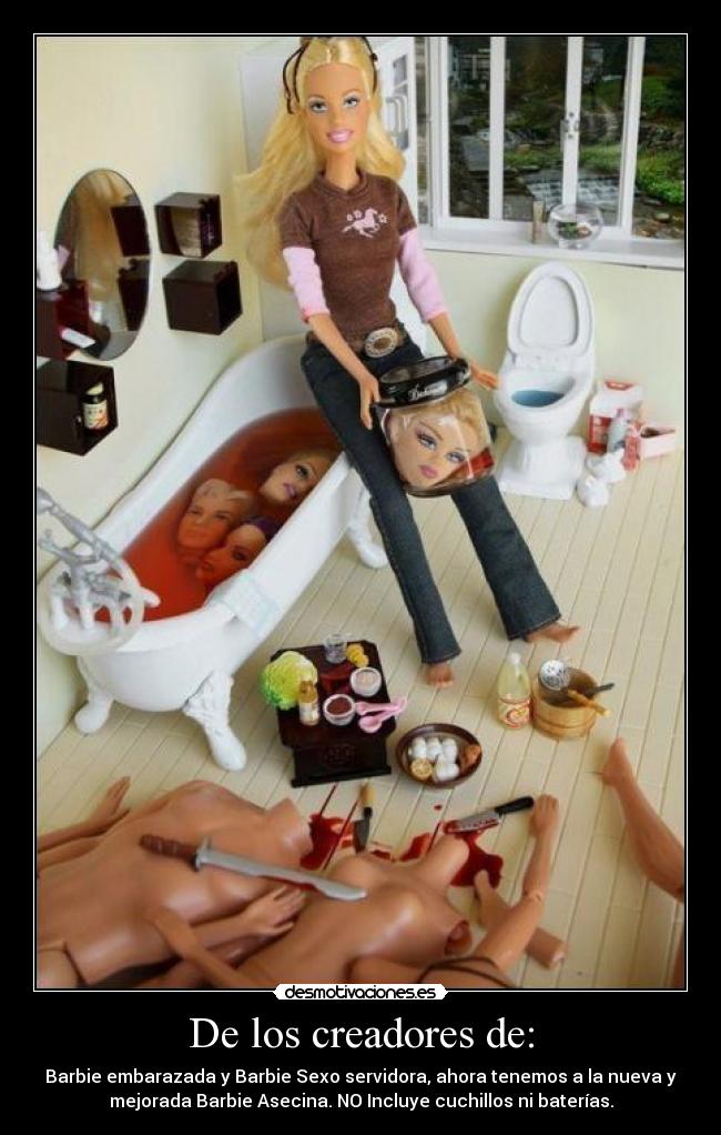 carteles barbie asecina los creadores desmotivaciones