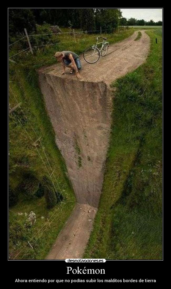 Pokémon - Ahora entiendo por que no podías subir los malditos bordes de tierra