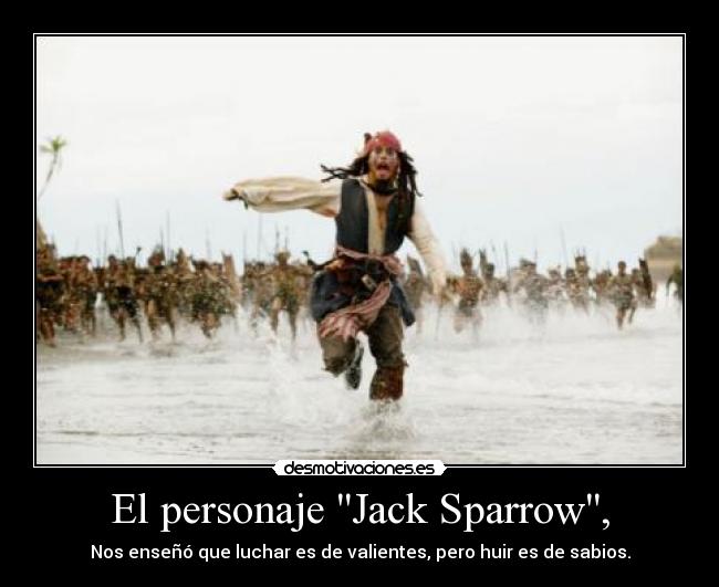 El personaje Jack Sparrow, - 