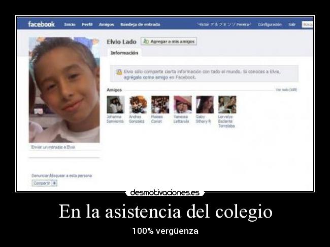 En la asistencia del colegio - 100% vergüenza