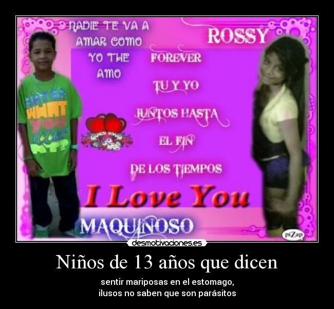 Niños de 13 años que dicen -
