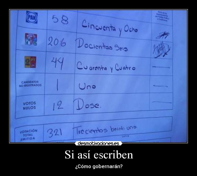 carteles asi cuentan como gobiernen desmotivaciones