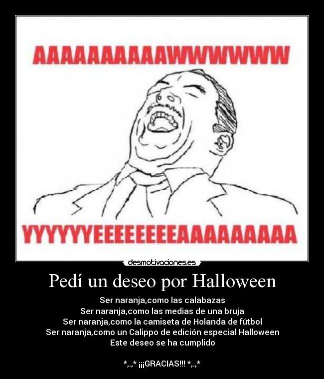 carteles halloween naranja imaxi calabaza aww yeah calippo deseo desmotivaciones