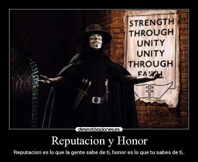 carteles reputacion honor desmotivaciones