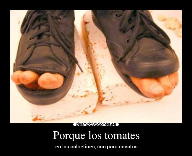 Porque los tomates - en los calcetines, son para novatos