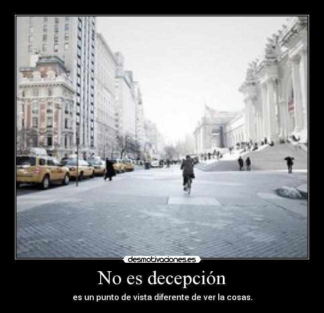 No es decepción -