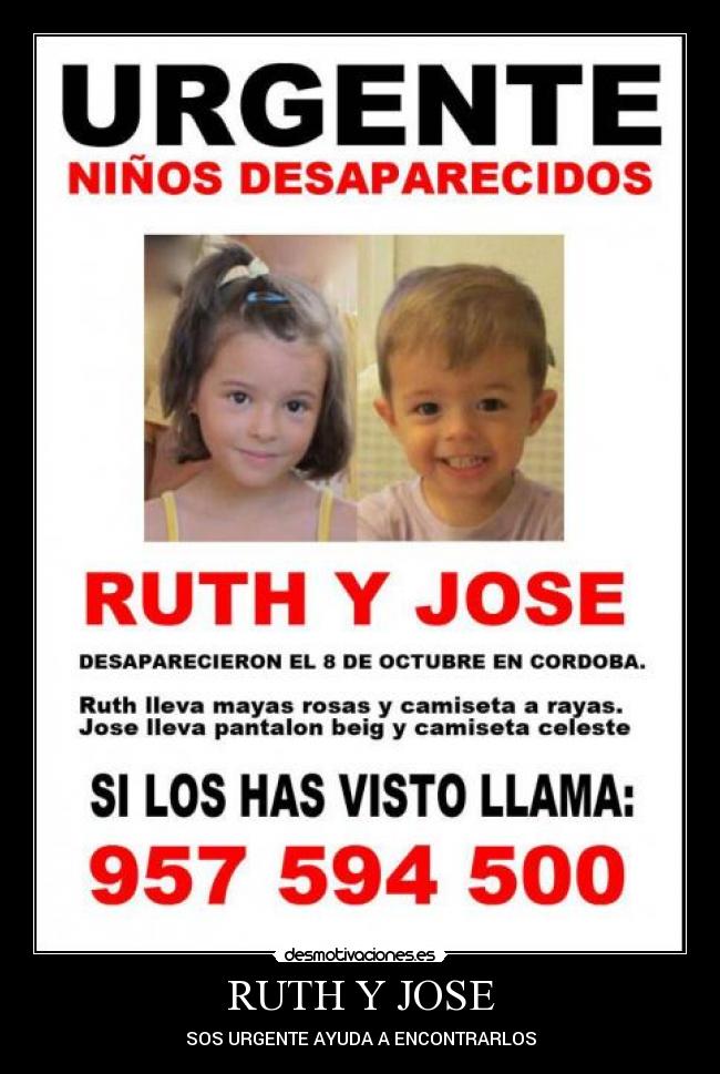 RUTH Y JOSE - SOS URGENTE AYUDA A ENCONTRARLOS