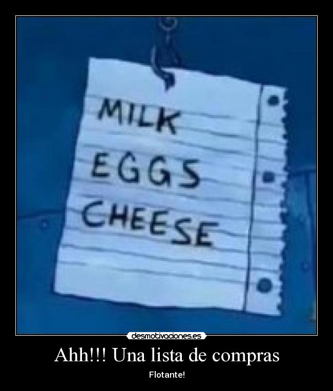 Ahh!!! Una lista de compras - 
