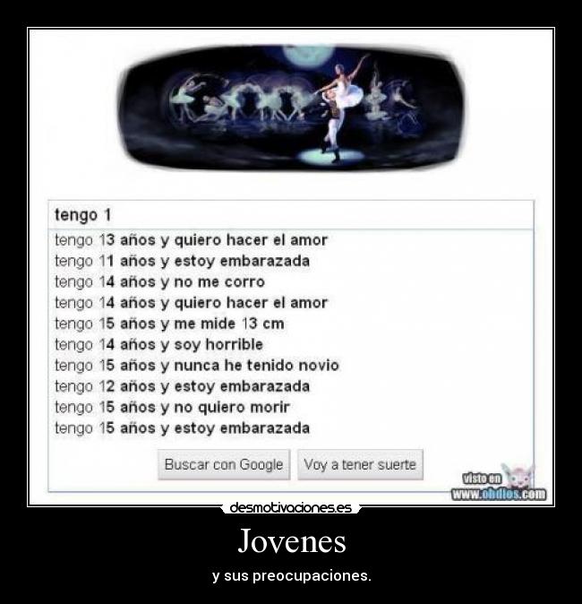 Jovenes - y sus preocupaciones.