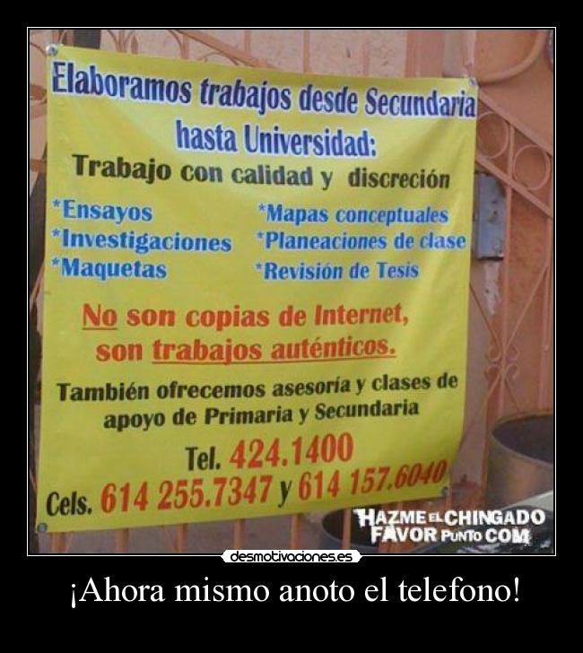 ¡Ahora mismo anoto el telefono! - 