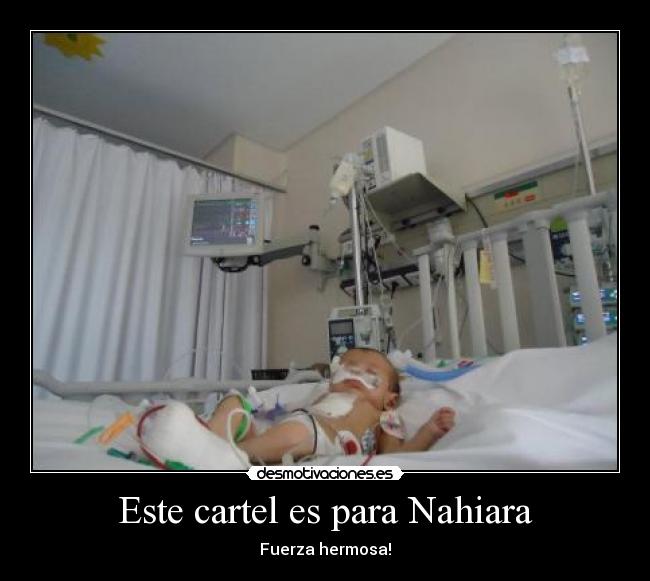 Este cartel es para Nahiara - Fuerza hermosa!