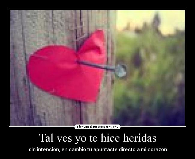 Tal ves yo te hice heridas - 